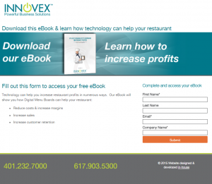 INNOVEX landing page