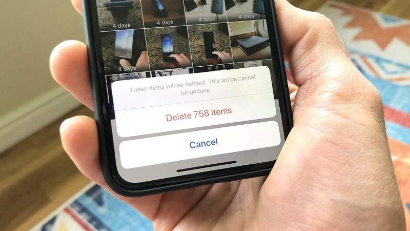 delete photos iphone