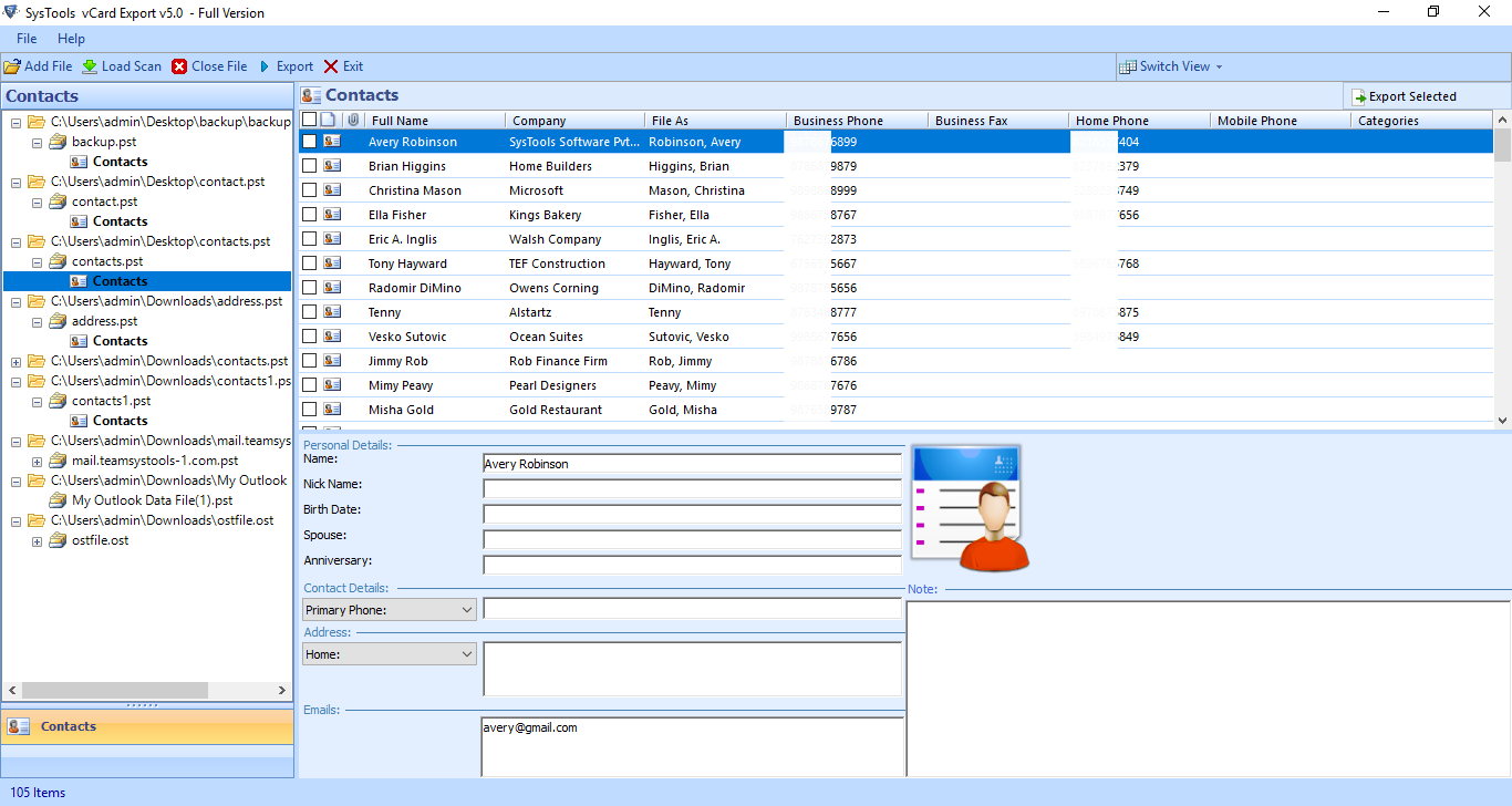 preview-pst-contacts